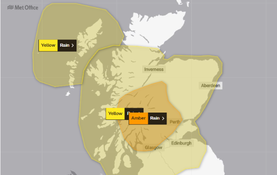 Heavy rain warning issued for Western Isles